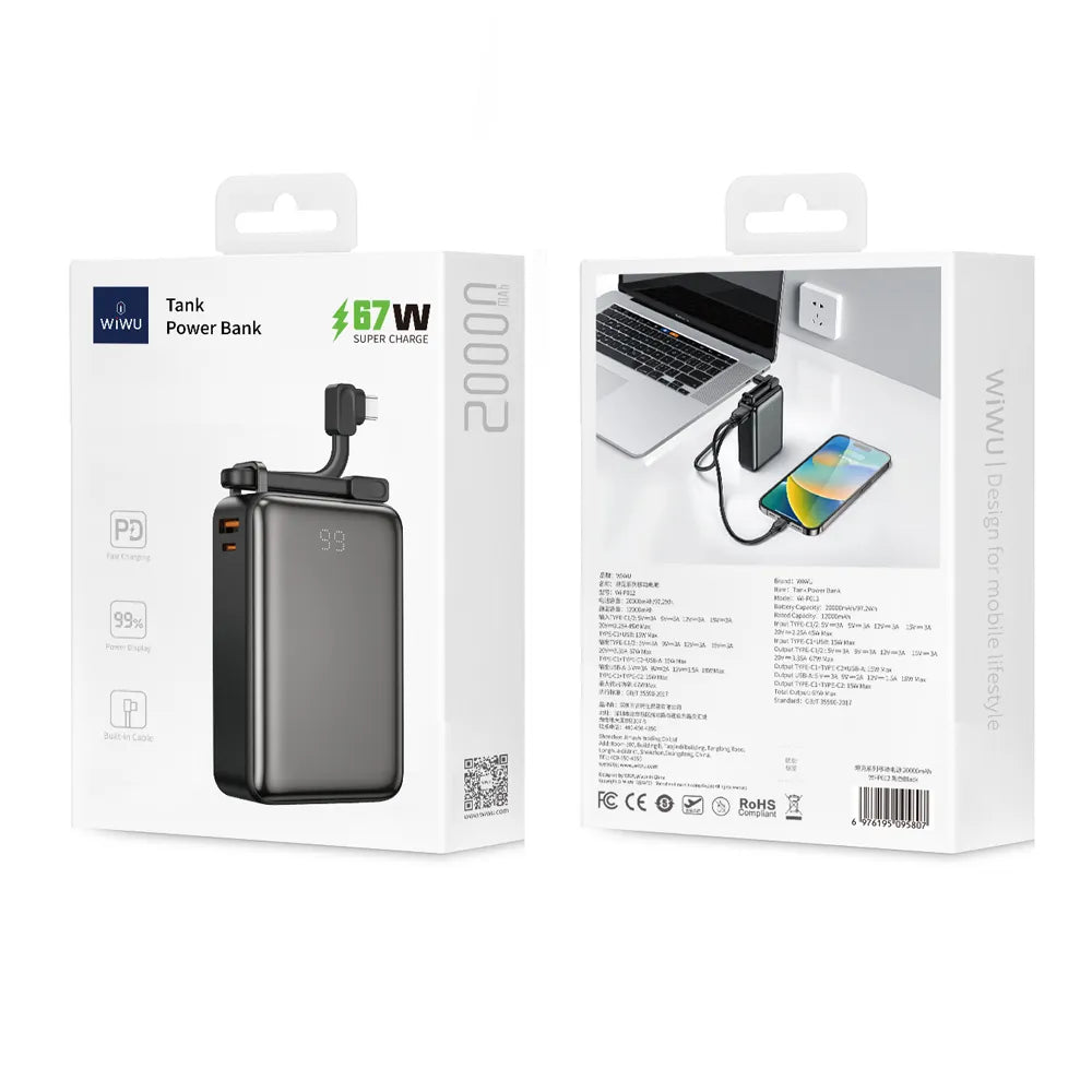 Wiwu - 2in1 capsule power bank Wi- W026 - Astro Store