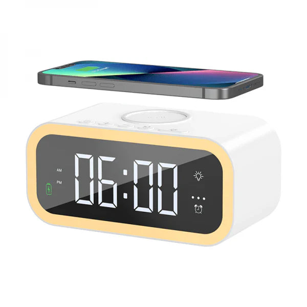 Wiwu - 15W WIRELESS CHARGER WITH DIGITAL ALARM CLOCK WI-W015 - Astro Store