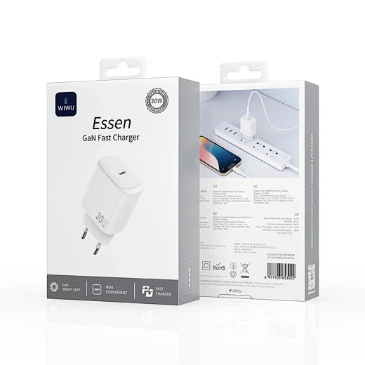 30W Essen GaN Fast Charger Wi-G008 Fast Wall Charger - WiWU