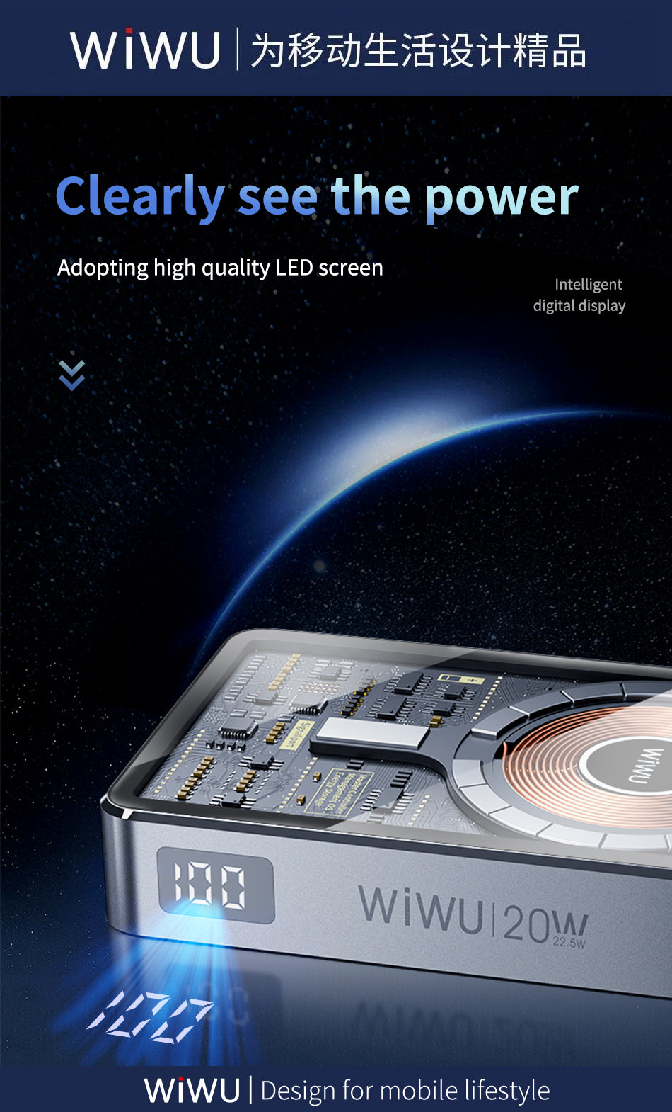 Wiwu - Power Bank, 10000mAh JC-21 - Astro Store