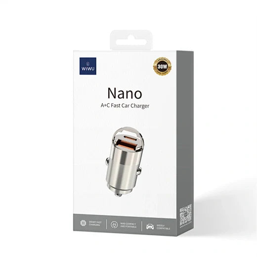 Wiwu - Nano Series 30W Fast Car Charger Wi-QC028 - Astro Store