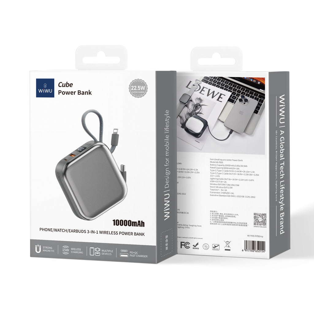 Cube Power Bank  Wi-P055 22.5W 10000mAh - WiWU