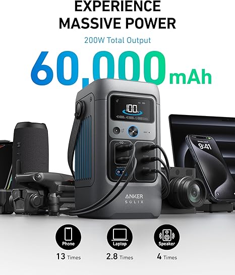 A17270Z1 Anker SOLIX C200 DC Portable Power Station Dark Gray