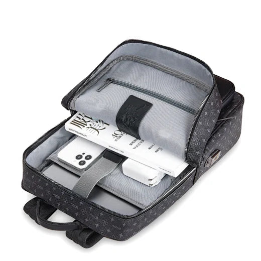 Luxurious PVC Master Anti-Theft Fingerprint Lock Backpack - WiWU