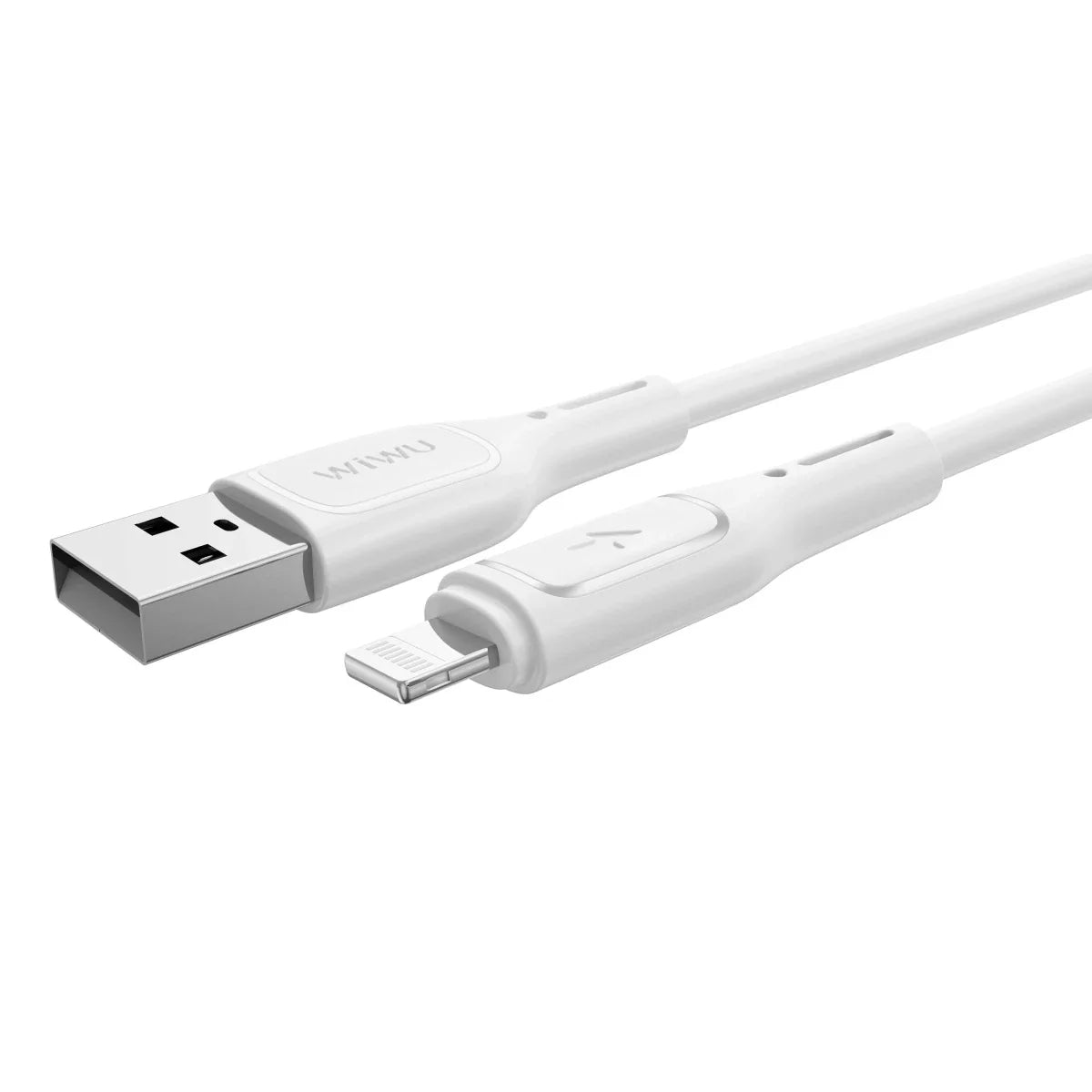 Wi-C042E A-L 2.4A Charging Cable USB - A to Lightning Data Transfer Cable 1M - White - WiWU