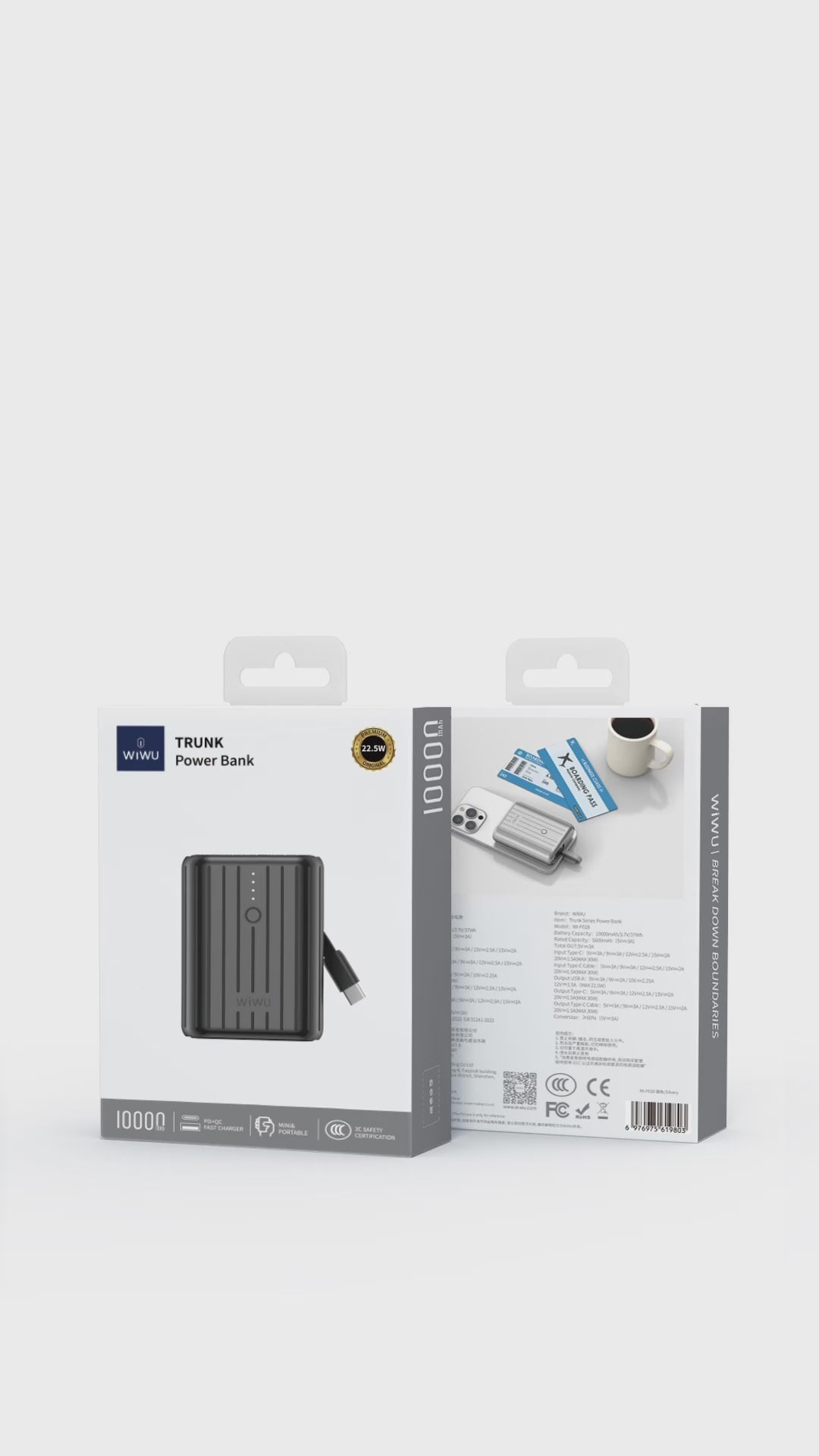 TRUNK Power Bank 22.5W Wi-P028 10000mAh - WiWU