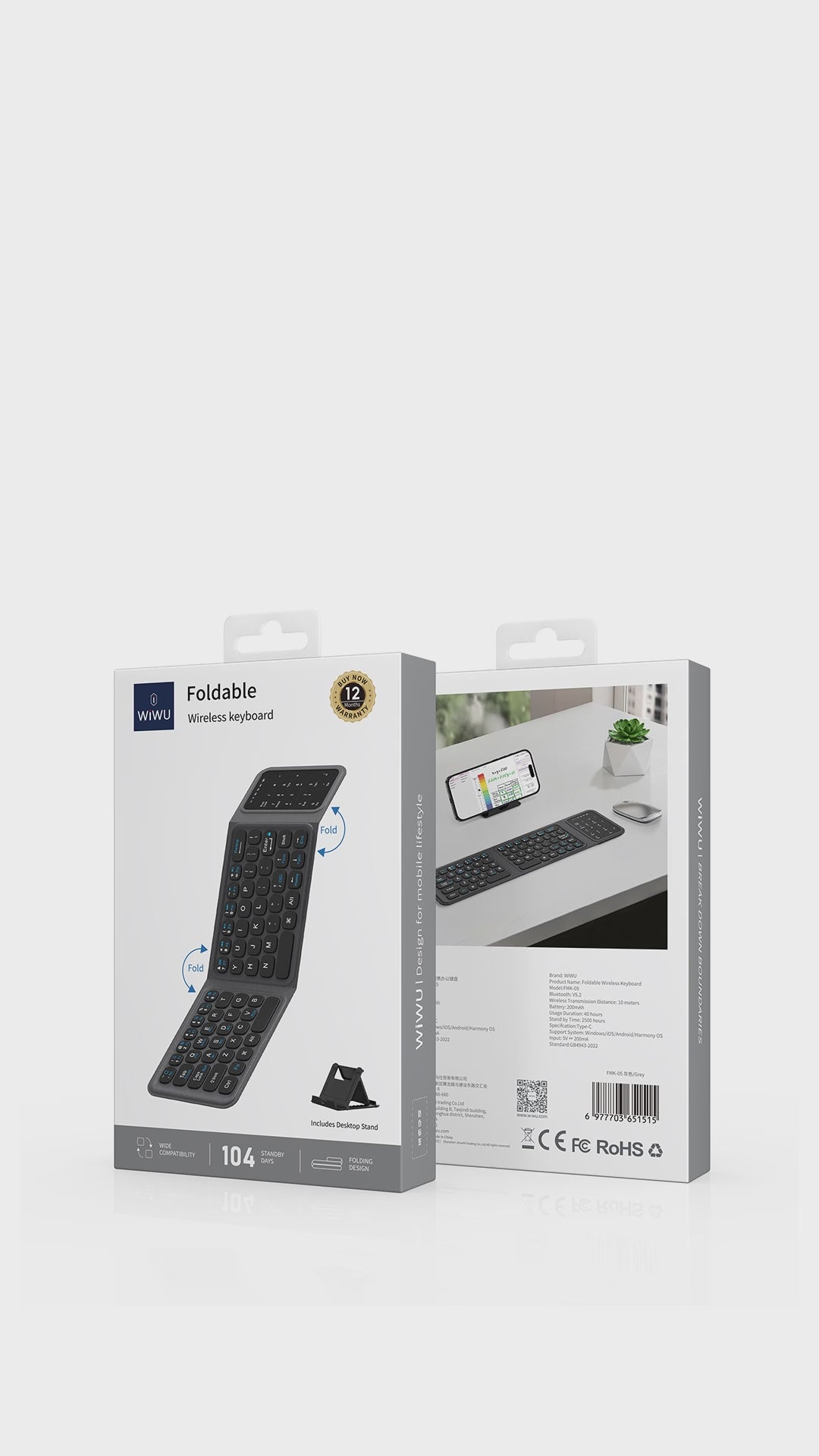 Foldable Wireless Keyboard FMK-05 - WiWU